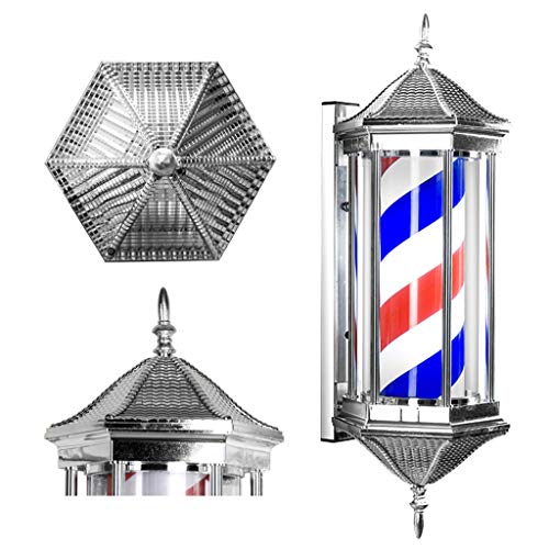 70cm Hair Salon Retro LED Rotary Barber Pole Store Signos Al aire libre Montado en la pared Impermeable Peluquería Light,C
