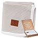 mimaDu® Babydecke Baumwolle Grau Baby Kuscheldecke Babydecke Junge Babydecke Winter Geschenk zur Geburt aus 100% Oeko-TEX gekämmte Baumwolle (Grau Weiß)
