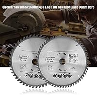 Kreissägeblätter 2 Stk 250 x 30mm 48T & 60T TCT Vielseitiges Sägeblattblatt aus hochwertigem Hartmetall kompatibel mit Tauchsäge & Kreissäge für Holz, Metall & Alu – Ansicht 2