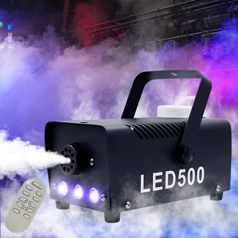 Máquina de Humo Portátil LED RGB 500W Control Remoto miniatura 1