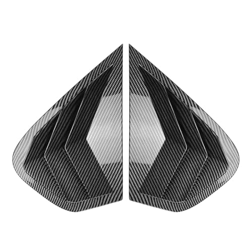 Cnfang4 1 Pair Shutter Cover Trim Rear Window Louver Side Accessories ABS Carbon Fiber Black for BMW X6 E71 E72 2008-2014