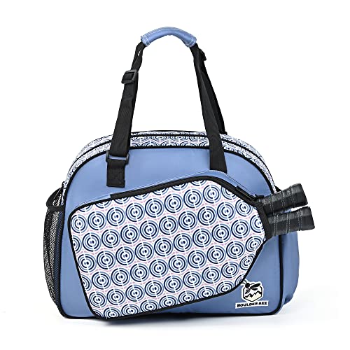 Image of Boulder Bee Pickleball Bags, Premium Pickleball Tote Bag for Girls, Women's Hand /Shoulder Gym Bag w Water Bottle Holder, with Pickleball Racquet /Paddle Holder