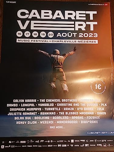 Générique PLK - Calvin Harris - Cabaret Vert - Affiche de Concert ORIGINALE- 60x80 cm - Festival