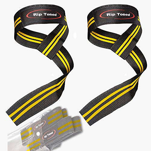 Rip Toned Lifting Straps (Pair) Wrist Straps for Weightlifting, Bodybuilding, Powerlifting, Xfit, Strength