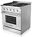THOR Kitchen Freestanding Professional 30-Inch Gas Range with Blue Porcelain Oven Interior in Stainless Steel - Model HRG3080U