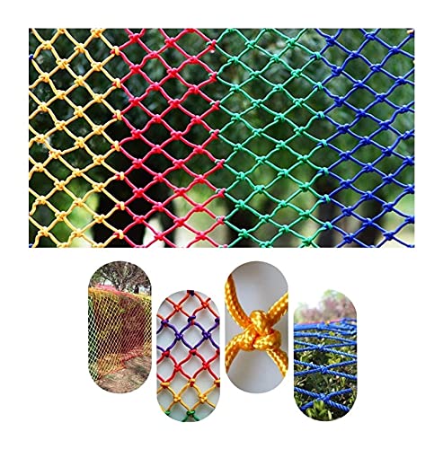 HAPPLiGNLY Rope Net Safety, Stair Fence Net Color Cargo Decoration Net, Garden Climbing Net Outdoor Railing Playground Protective Net, Balcony Swing Mesh Rope Netting (Size : 3x8m(9x26ft))