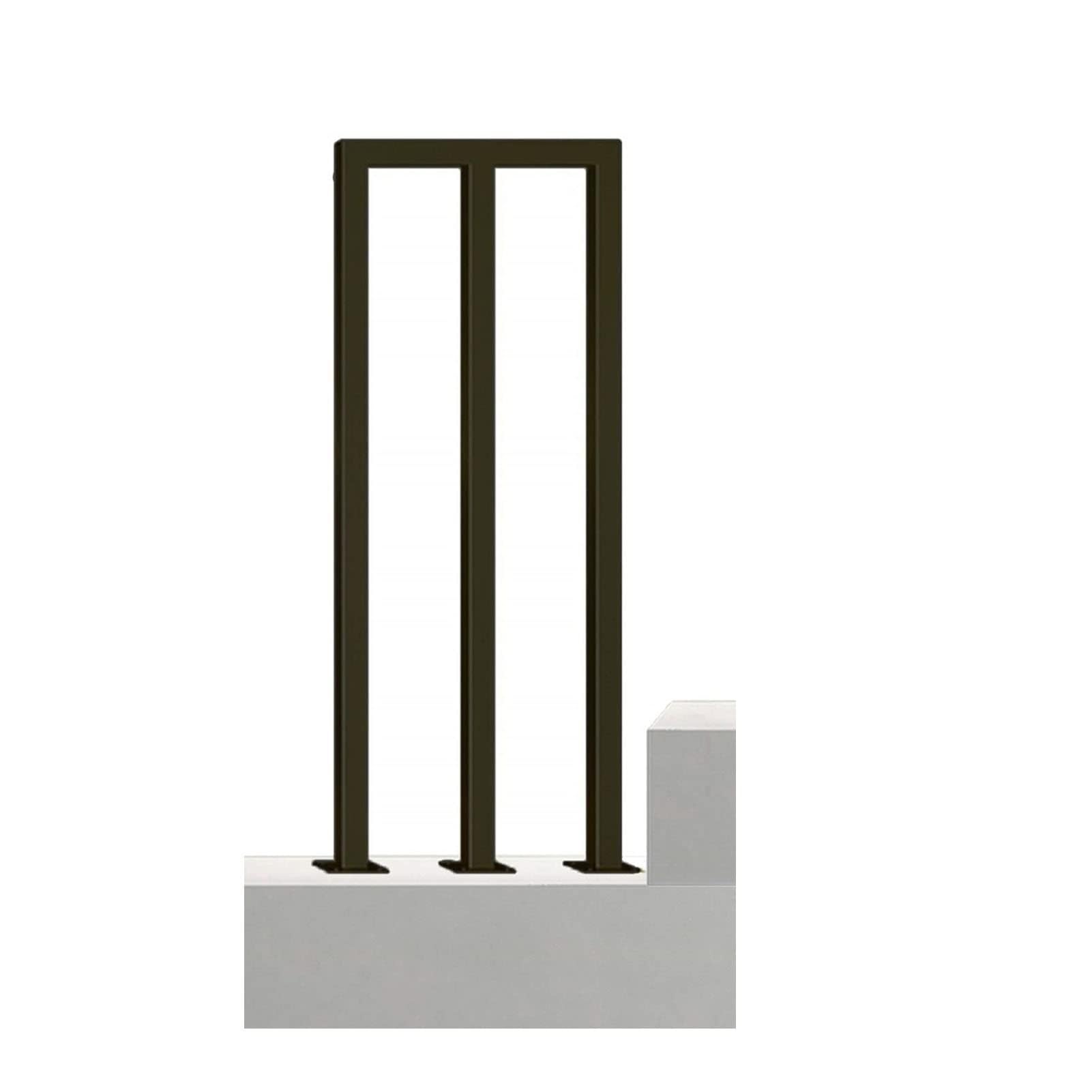 Forma U/M Corrimano Per Scale - Ringhiera Per Scale, Soporte Nti-Skid Mano Transicional Seguridad, Valla Seguridad Decorativa Interior Y Exterior, para El Hogar, Jardín, Pasillo, Ático(Black-M,35cm)