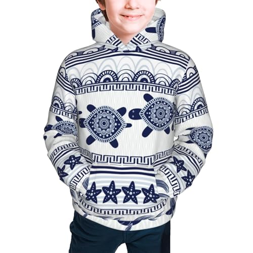 Sea Underwater Turtles Kid Hoodies Boys Sweatshirts Girls Pullover with Pocket3