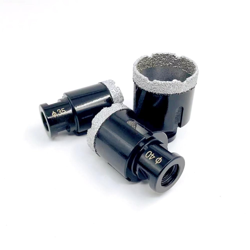 Juego de 6 brocas de perforación en seco de diamante con rosca M14, juego de brocas de perforación soldadas al vacío, azulejos de porcelana, granito, mármol, sierra perforadora, 6 piezas 5 8,11, M14