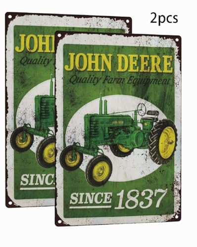 CAIRUO Signs for Home Decor 2 Pack John Deere Metal