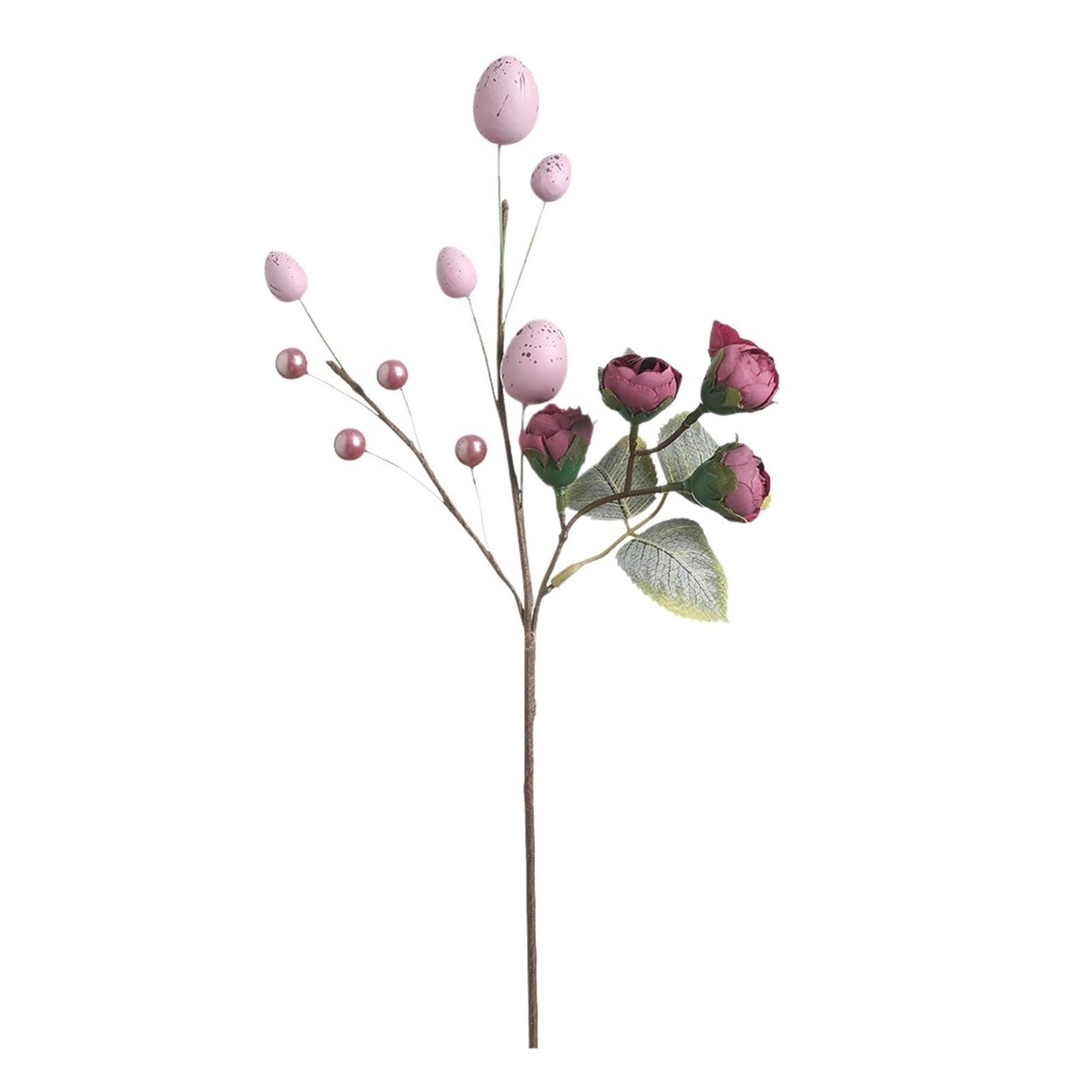 Casetlong 1/2Pcs Artificial Flowers Bouquet Fake Flower For Home Room Decor Decoration Arrangement Ornament(Dark Pink,2Pcs)