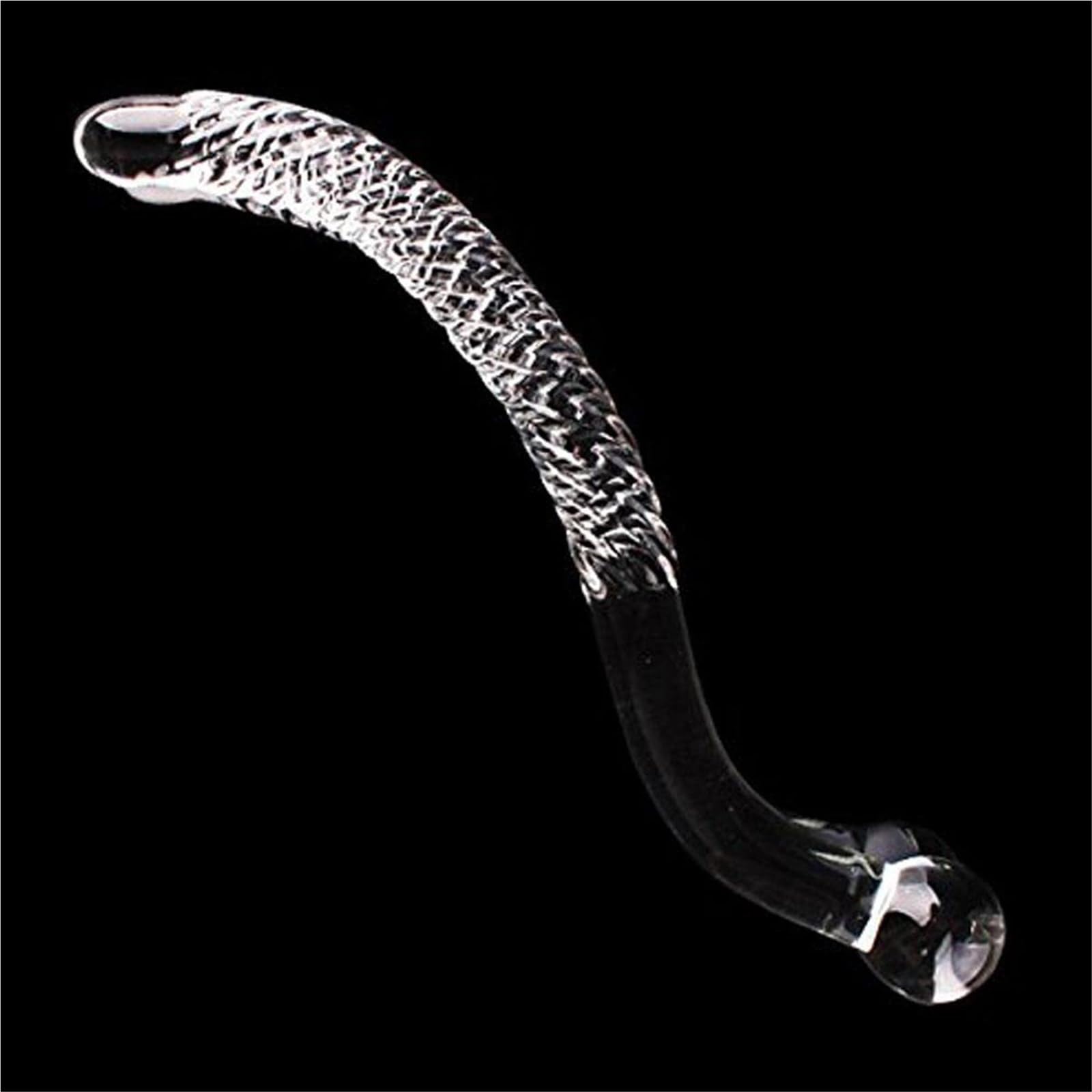 Consolador De Vidrio Curvado De 10", Cristal De Doble Cara, Tapón Anal for Pene, Estimulación Del Punto G, Juguete Sexual for Adultos for Hombres, Mujeres Y Parejas