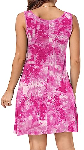 Image of Short /Long Sleeve Women's Cold Shoulder Dress with Pockets Casual Swing T-Shirt Dresses