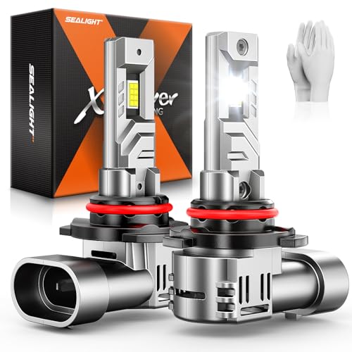 Image of SEALIGHT 9012 Light Bulbs, 6500K Cool White with 15000RPM Fan, Plug and Play ATV /UTV, 10-Year Extended Lifespan IP68 Waterproof, Pack of 2