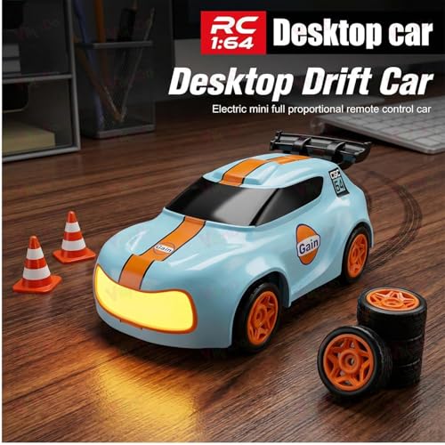 Image of VikriDA Cars Dash Remote Control Car Toy for Kids | 2.4GHz RC Drift Car with Lights, 1:64 Scale, Dual Speed Mode, Proportional Steering, 100m Range | Gift for Boys & Girls