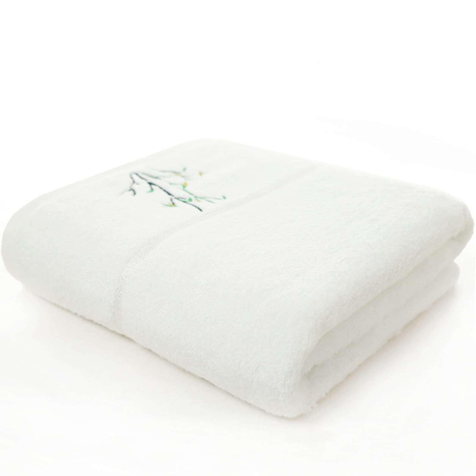 Serviette en fibre de bambou avec broderie élégante pour salle de bain