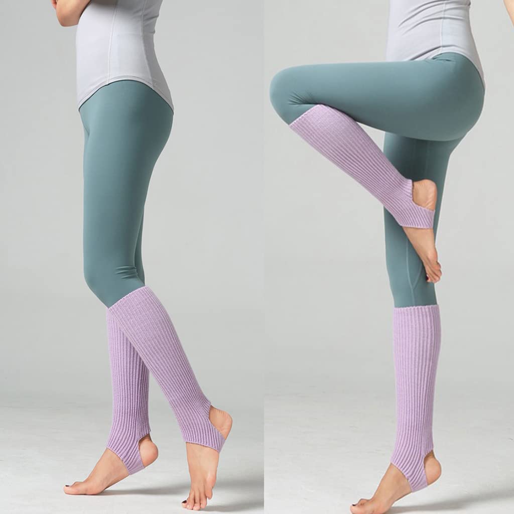 Women Girls Ballet Dance Leg Warmers Ribbed Knit Latin Socks