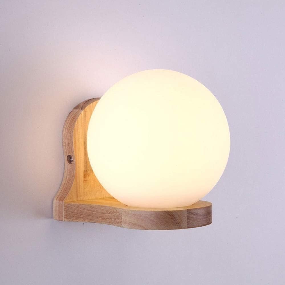 HXYSXHJUO Modern Wall Lights White Glass Globe Lampshade Minimalist Lamp Simple Bedside Lamps Night Lamp, Pendant Light