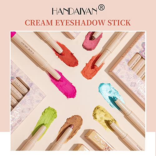 Quxunzzz Eyeshadow Stick Matte Nude Eye Makeup Smoky Eyes Makeup Long Lasting Quick-Drying Sparkling Eye Shadow Makeup And Liners Makeup,Smooth Brilliant #02 #TOP5