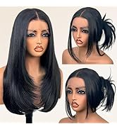Amazon.com : Glueless Synthetic Lace Front Wig 26 Inches 