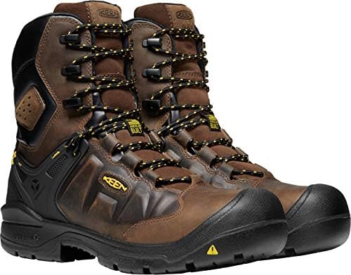 KEEN Utility Men's Dover 8" 600g Leather Waterproof Composite Toe Work Boots, Dark Earth/Black, 10 | Image 7