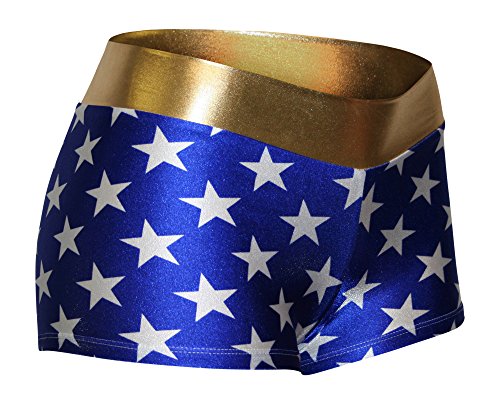 Blue and White Stars with a Gold Waist. Perfect for Cosplay. (Adult Medium)