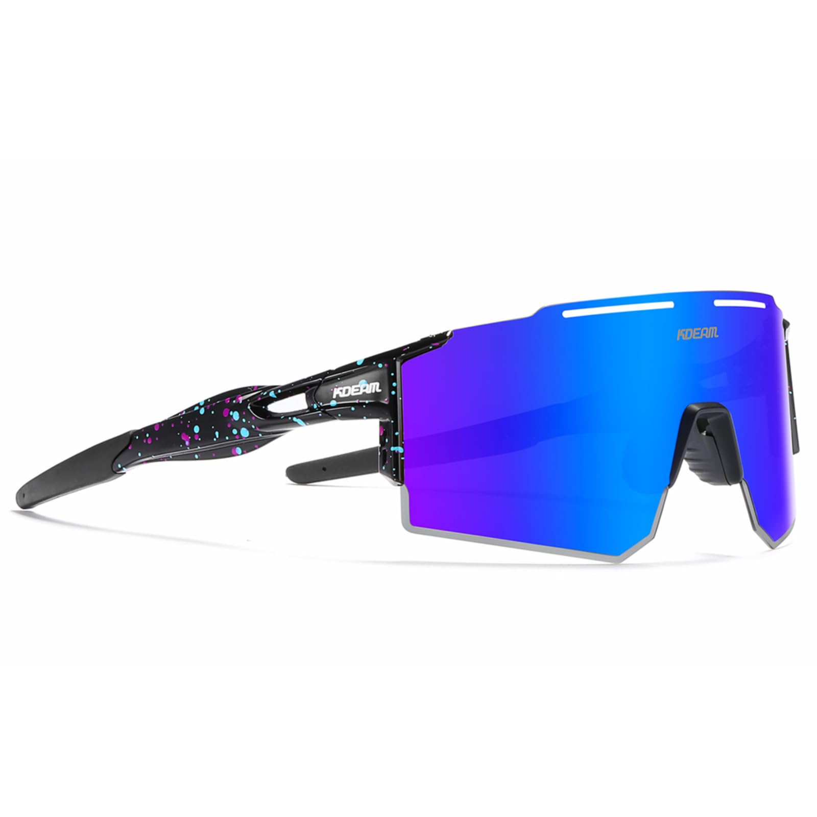 EICKMO Polarised Cycling Sunglasses for Men Women, UV400 Protection Running Glasses with TR90 Frame, Ultra Light Windproof Sports Sunglasses for Running, Hiking, Skiing (Dark Blue)