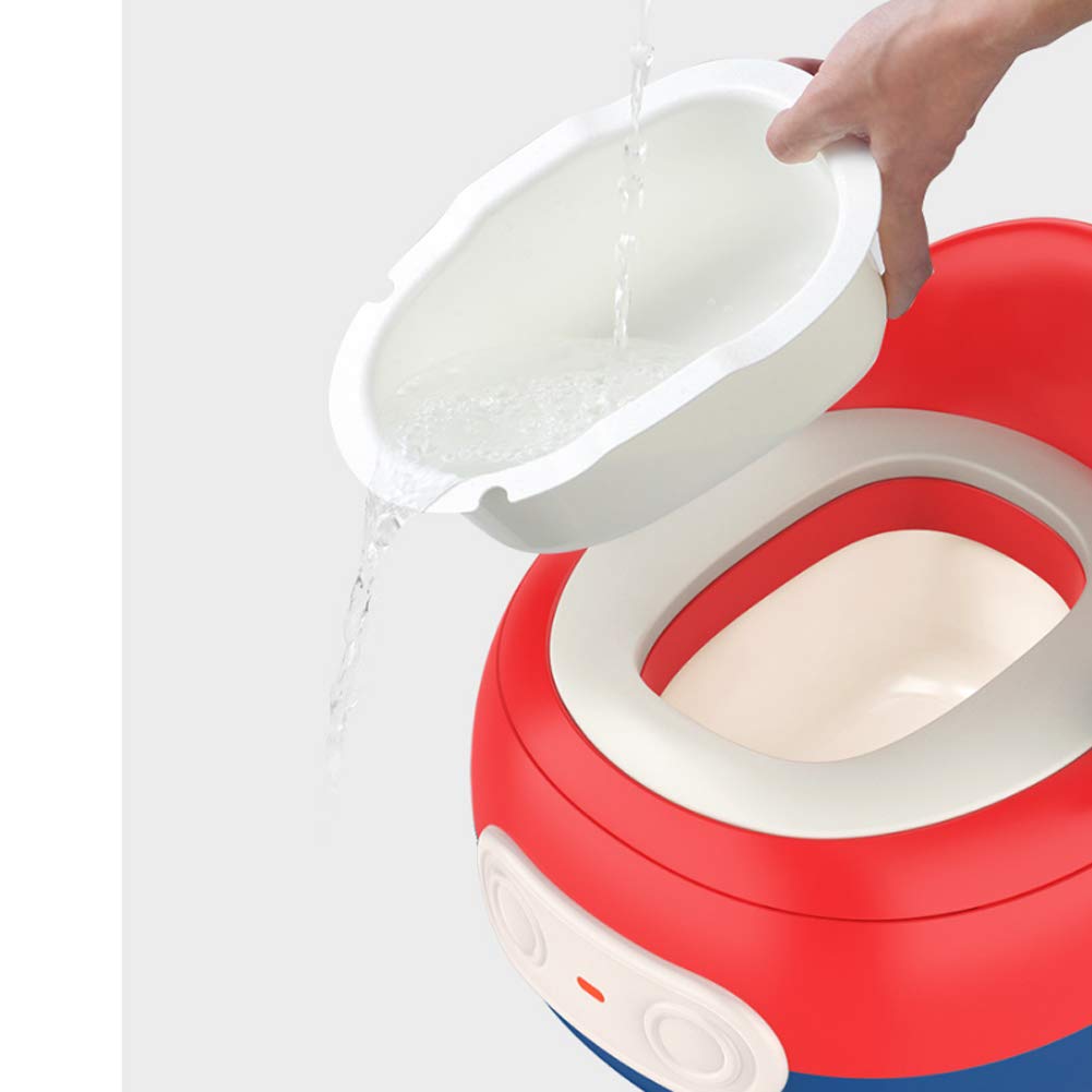 Baby Töpfchen Kinder Toilettensitz Kindersicheres Reisetöpfchen Abnehmbares Multifunktionsgerät Rutschfest Spritzschutz Mit Bezug und Armlehne für Jungen und Mädchen