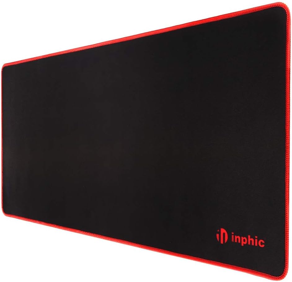 INPHIC Large Gaming Mouse Pad Office Desk Mat (700*300*3mm) XXL Extended Desktop Keyboard Pad Durable Water-Resistant & Non-Slip Rubber Base, Comfortable textured surface for Mac PC Laptop - Black