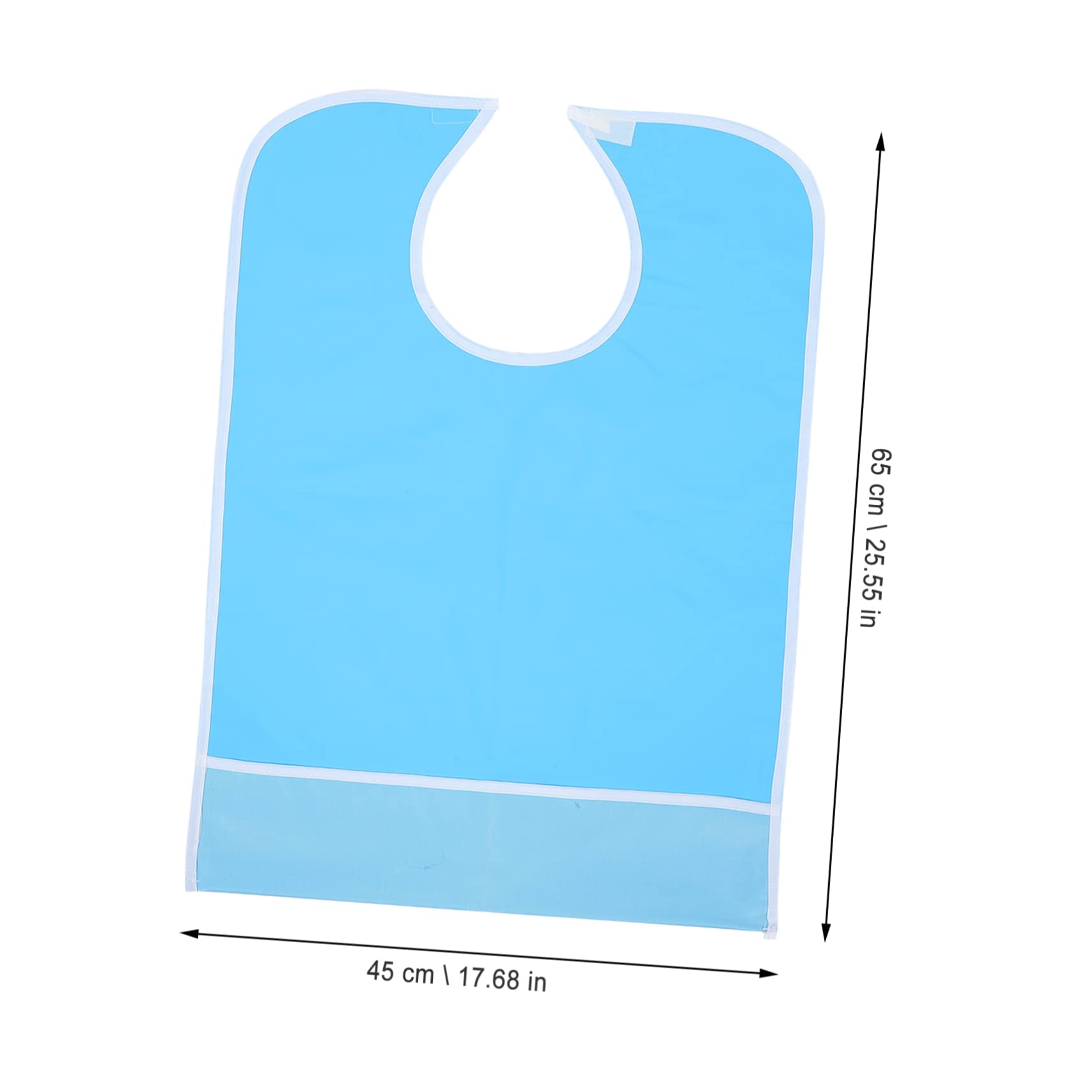 CALLARON 3 Pezzi Bavaglini per Adulti Anziani in Pvc Impermeabili Lavabili Chiusura a Strappo Protezione Vestiti e Anti-deformazione per Assistenza Quotidiana Colore Casuale