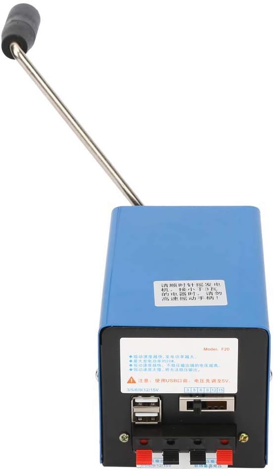 Hand-cranked Generator, USB Generator,Portable High Power Miniature Generator for Emergency Communication, Long-Term Power Shortage, Field Operations,etc