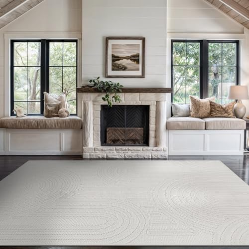 Tapete Beverly Rug micro loop blanco 84x60 pulgadas miniatura 4