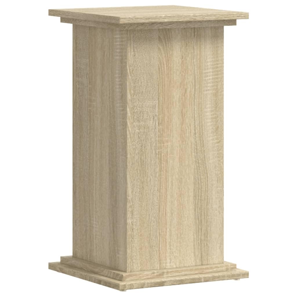 Supporto per piante in rovere Sonoma, 33 x 33 x 60 cm, colonna per fiori in legno, sgabello stabile per vasi di fiori, moderno sgabello per fiori per piante e decorazione per interni