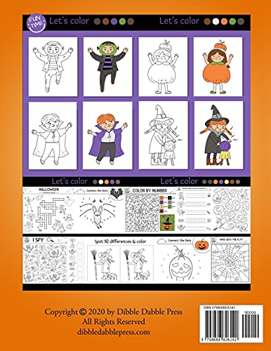 BOO! Halloween Activity and Coloring Book for Kids: Best for Ages 4 to 8, Premium 122 White Pages (Printed One Side) Filled with Spooky Fun Learning, ... Pages and More ~ Perfect Halloween Gift image 4