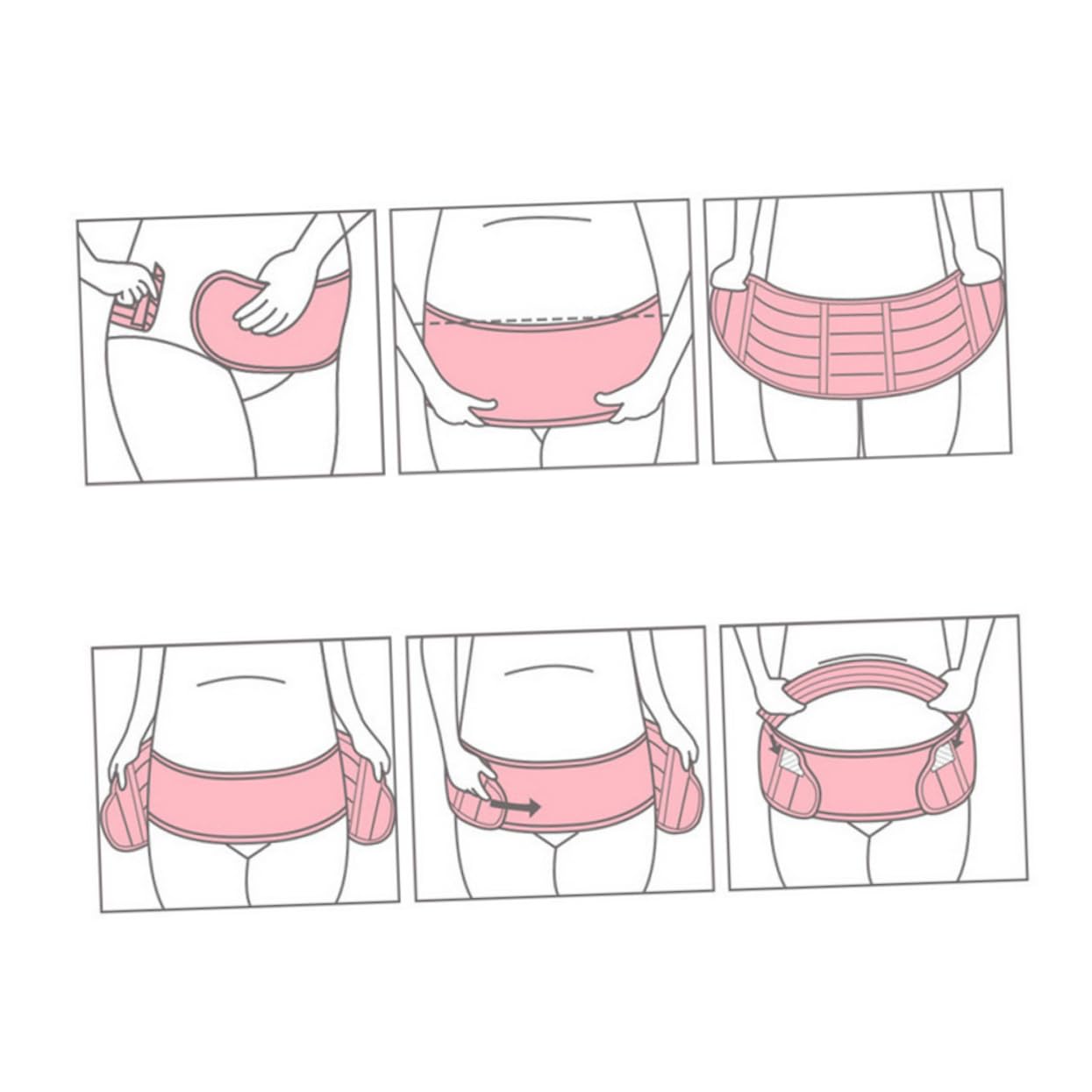 Gatuida Belly Band Maternity Pregnancy Support Skin-friendly Material Breathable Adjustable Maternity Belt Band for Plus