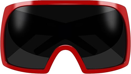 TYA Gafas de sol envolventes de gran tamaño para mujeres y hombres, lentes curvadas futuristas, gafas de sol modernas