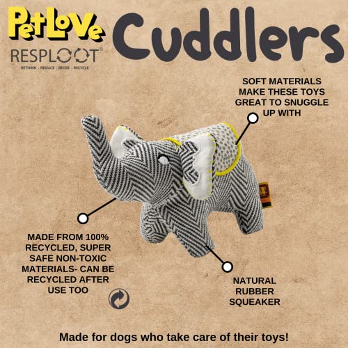 PetLove Resploot Cuddlers Elephant, juguete masticable suave para perro miniatura 2