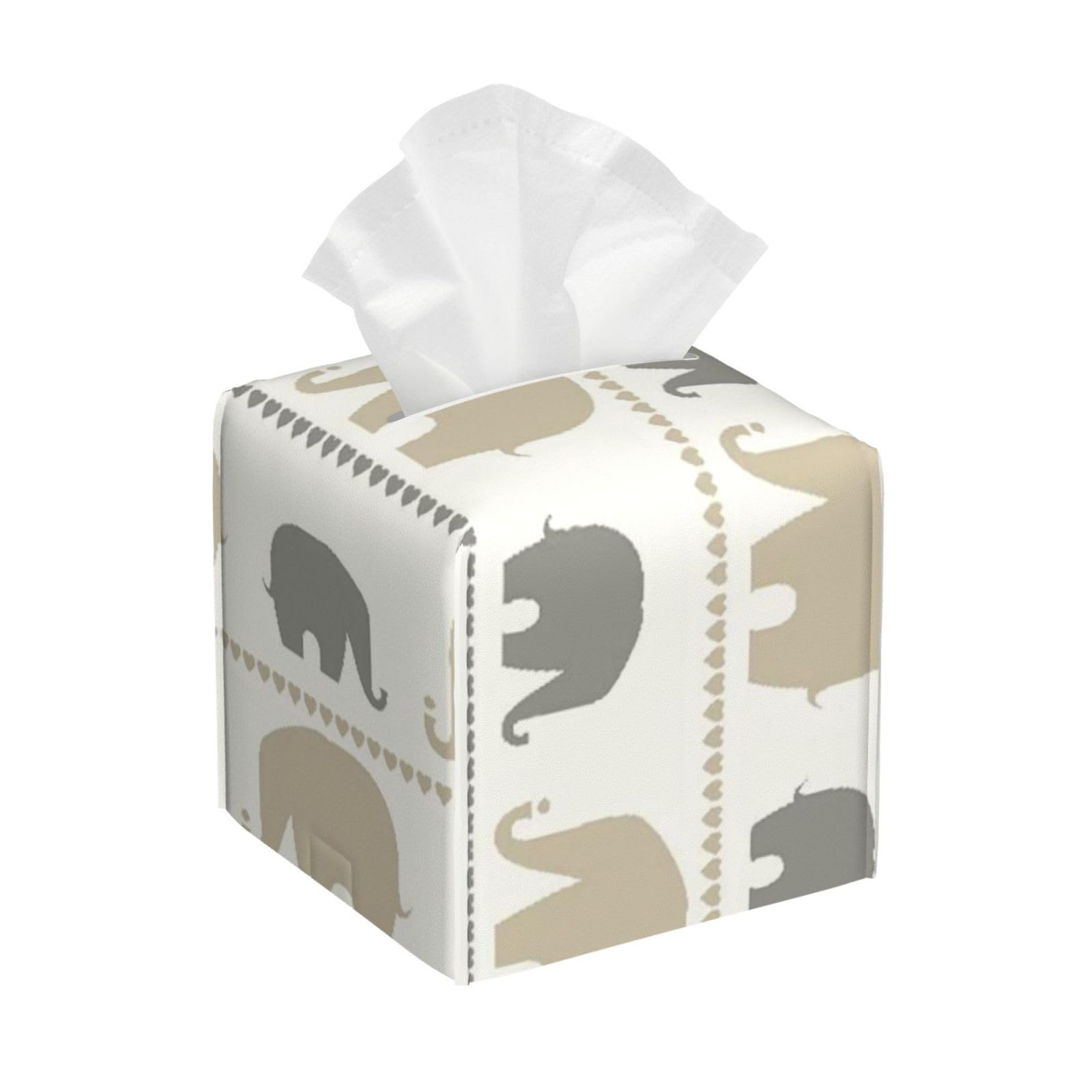 Elephant Cute PVC Cube Tissue Pack for Home Office Bathroom Use