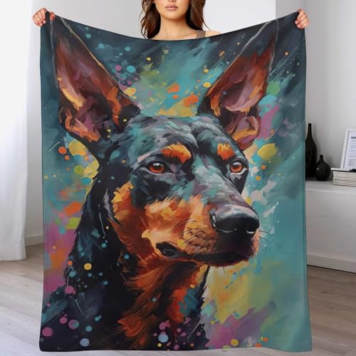 Manta de Pinscher alemán ideal para tardes de sofá y noches de terraza 2