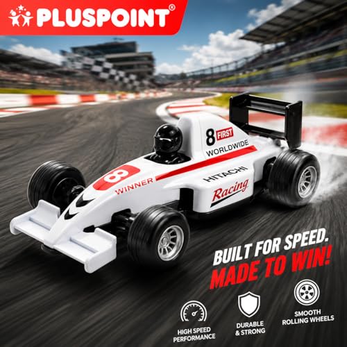 Image of PLUSPOINT F1 Racing Diecast Metal Mini Cars for Kids Formula 1 High-Speed Racing Car Model Pullback Vehicles Collectible Car Toys for Boys Age 3 Years & Up