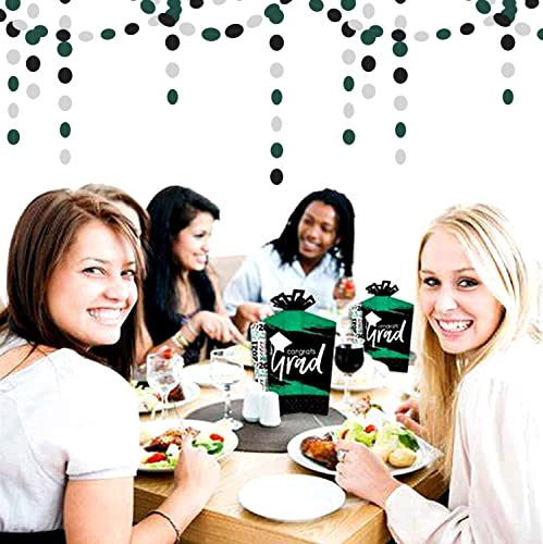 Image of Black-Green Silver Party-Decorations Garland Streamers - 52Ft Graduation 2025 Hanging Paper Banner, Soccer Party Supplies Men Boys Birthday Spring Summer Jungle Theme Decor Backdrop Bunting Panduola
