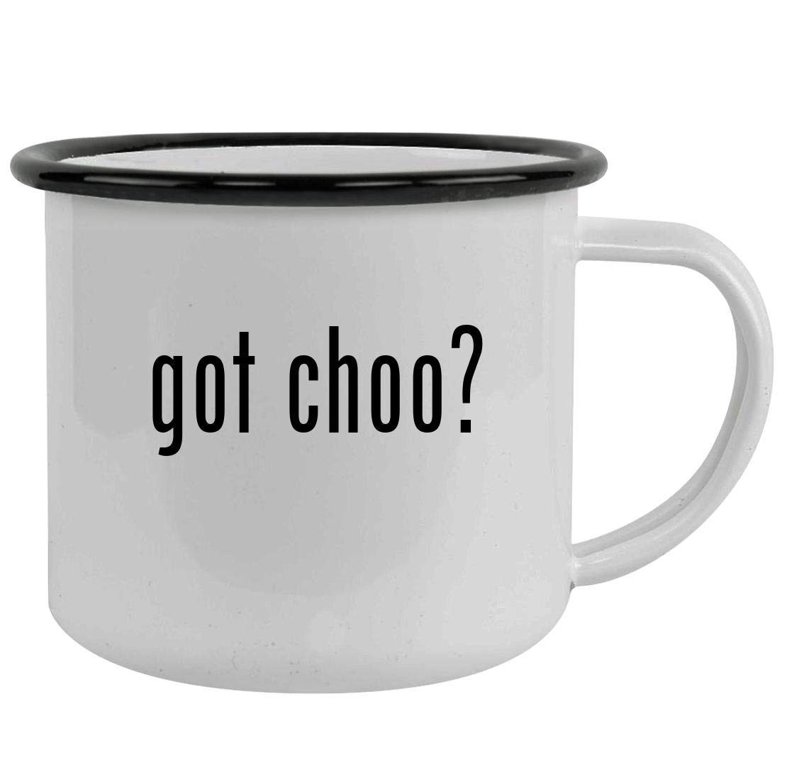 got choo? - Sturdy 12oz Stainless Steel Camping Mug, Black