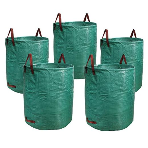 PHYEX 5-Pack 72 Gallons Garden Bag Heavy Duty Gardening Bags, Lawn Pool Garden Leaf Waste Rubbish Plants Grass Bag (5 X 72Gallons)