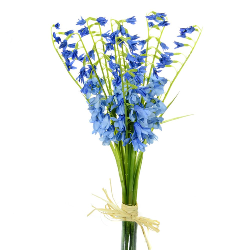 Artificial Bluebells Wild Flowers Tied Bunch of 10 Individual Stems Bundle Posy 120 Flower Heads