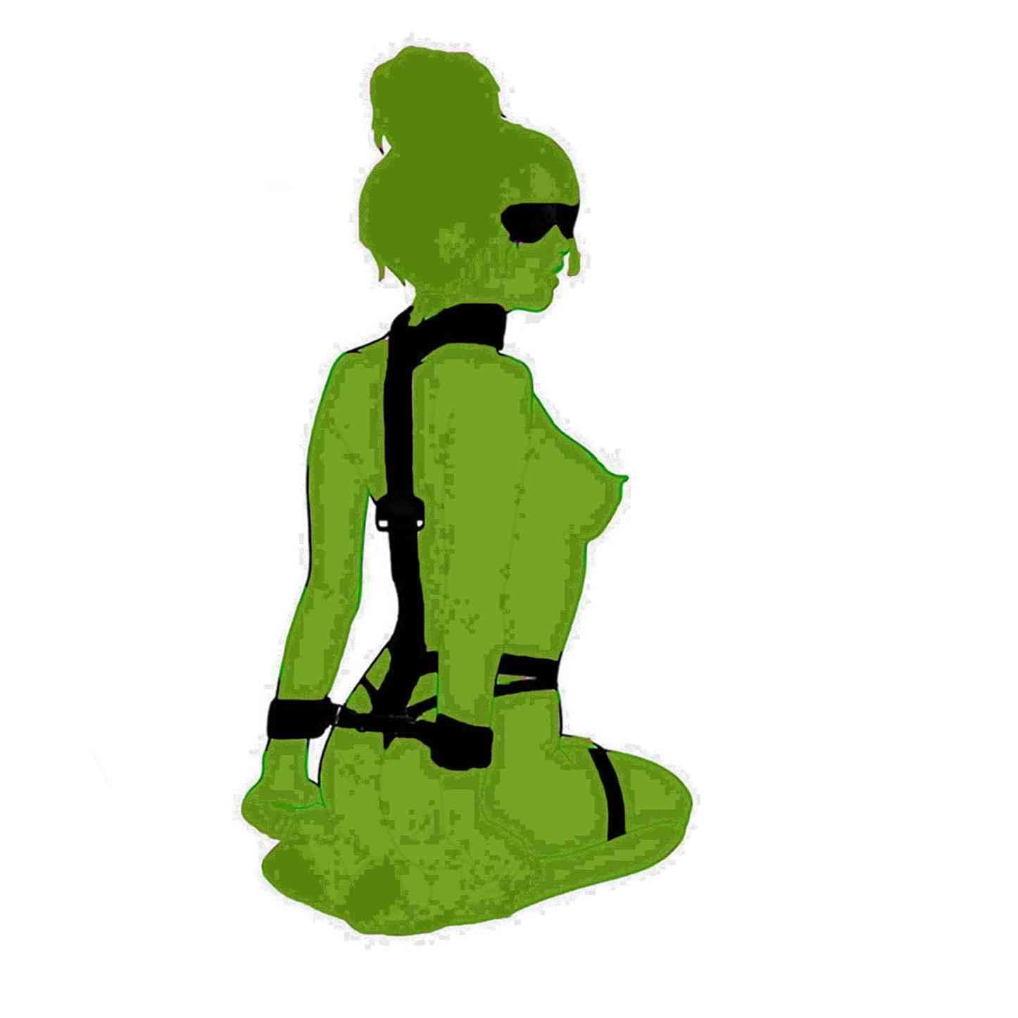 Sex Bondage BDSM Kit Restraint Toys Bondaged Tie Downs Kit Ties for Ankles and Wrist Bar Women Sex Blindfolds Handcuffs Hand Cuff Bracelets Set for Adults Bedroom Bed Straps Adult Play Sweatshirt