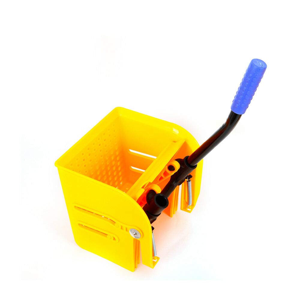 Carro de limpieza, 20 L, cubo de limpieza para fregona y escurridor, 63 x 27 x 67 cm