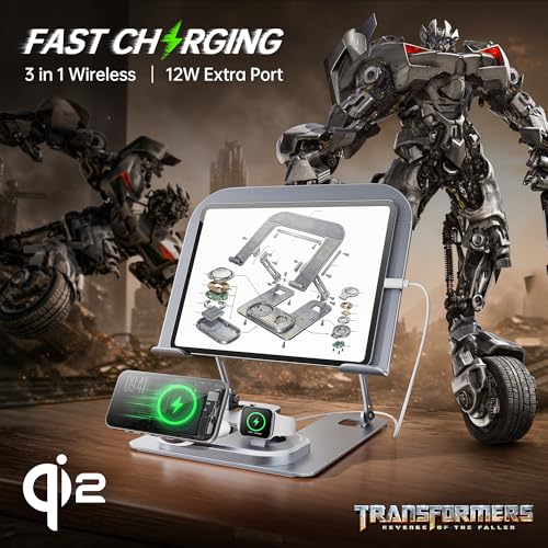 Transformers Aluminum Laptop Stand with QI2 Wireless Charger - image 3