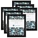 Picture Frame Set, 8x10 Frames Pack For Picture Gallery Wall With Stand and Hanging Hooks, Set of 6 By Lavish Home (Black)