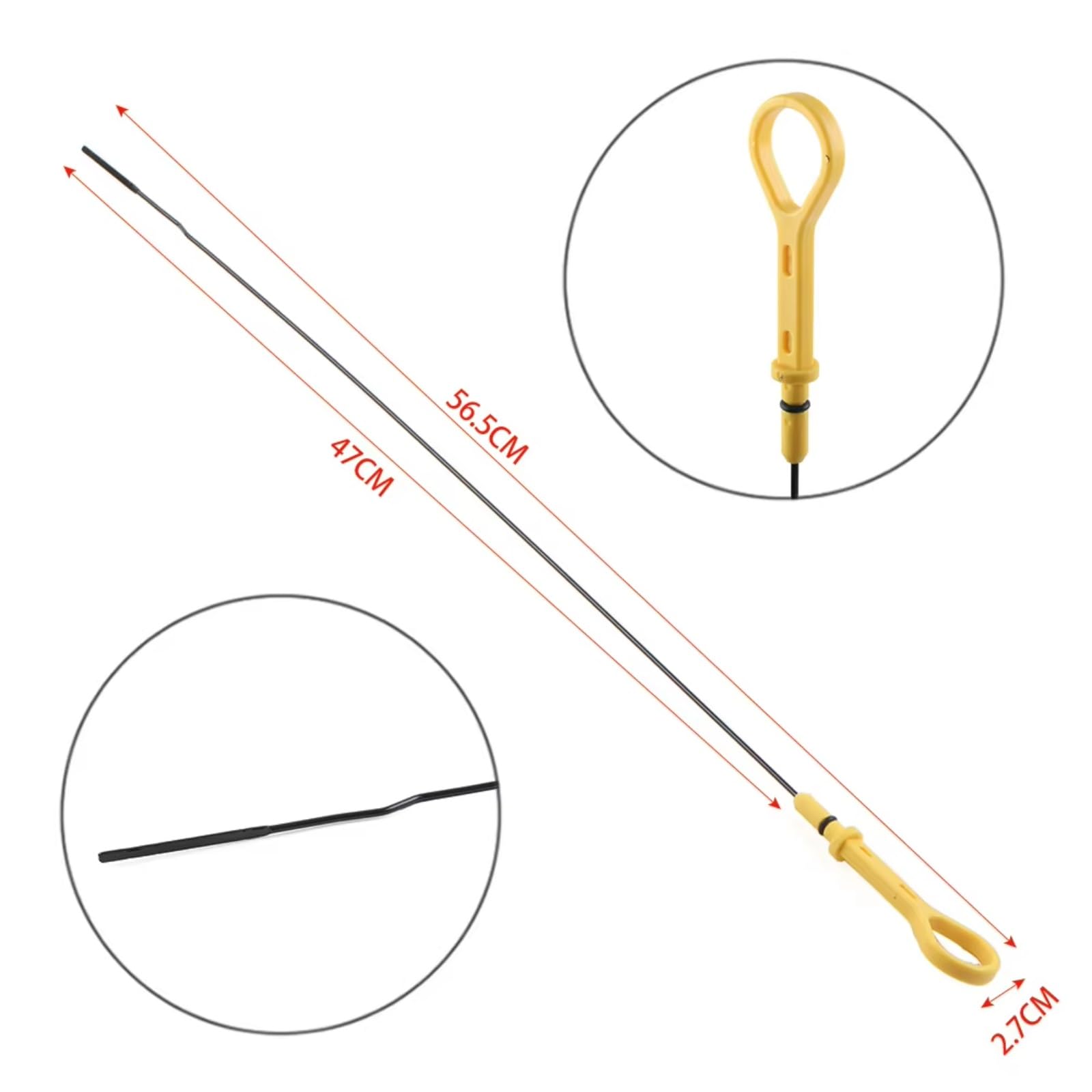 Wskaźnik oleju Dipstick kompatybilny z Mazda dla Protege 1999 2000 2001 2002 2003 dla MX-6 1993 1994 1995 1996 1997 1 szt. wskaźnik oleju samochodowego