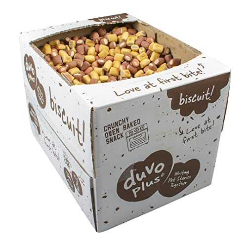 duvoplus, Biscotto! Mini Ossa di midollo Mix 10 kg, deliziosi Biscotti al Forno Tubi croccanti, con Un riempimento Gustoso, Ideale Come spuntino o ricompensa per i Cani